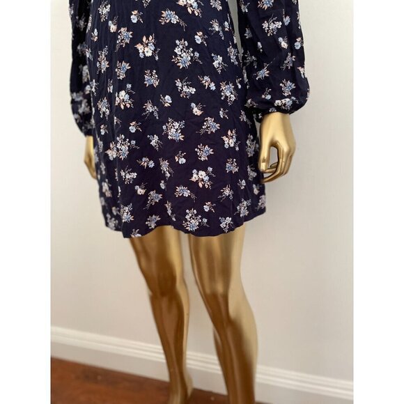 As U Wish Floral Print Long Sleeve Dainty Mini Dress Built-In Bra L Boho Style N - Picture 7 of 12